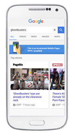 Google AMP Search Result Example