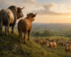 Two Bulls Deciding Their Destiny... Run... Or Walk....